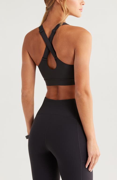 Zella Studio Luxe Lite Court Sports Bra In Black
