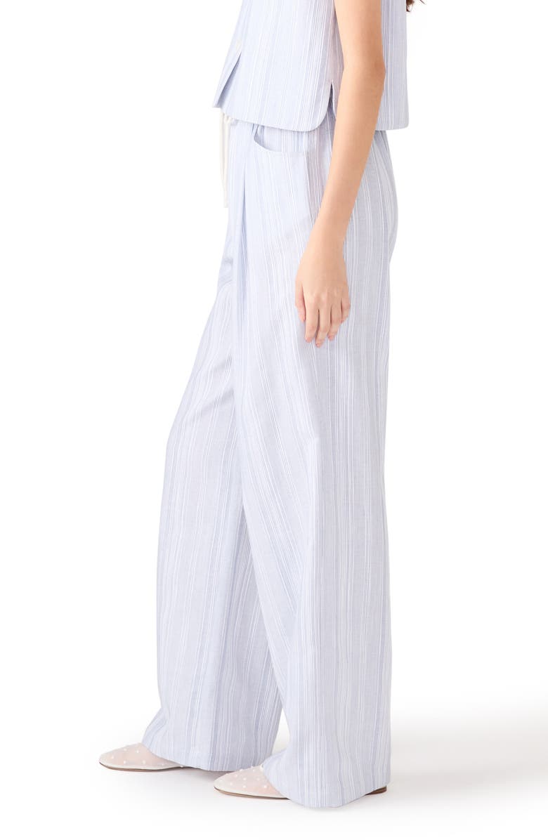 Steve Madden Minorca Stripe Wide Leg Pants, Alternate, color, Blue