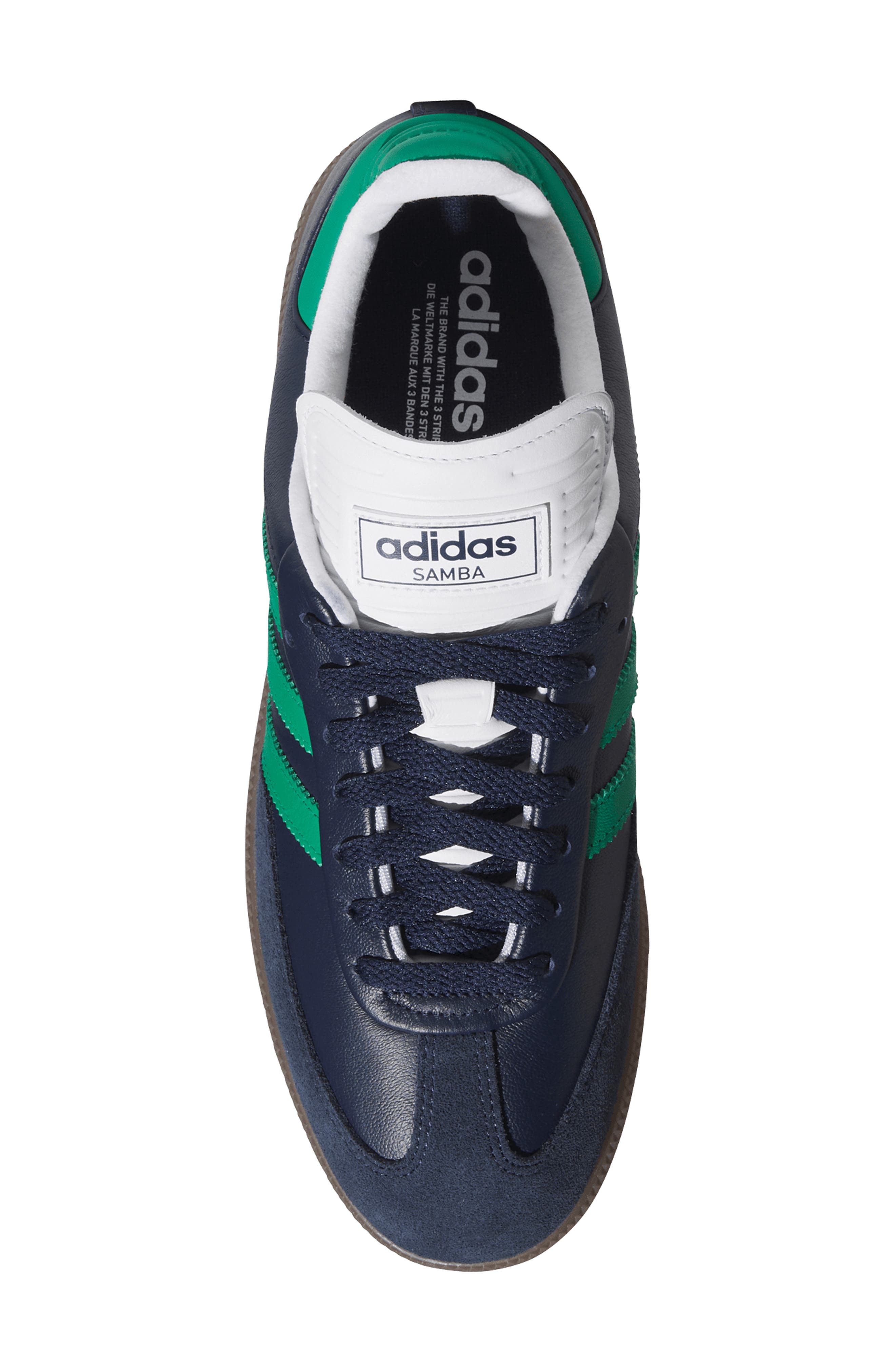 adidas Samba Spikeless Golf Shoes, Alternate, color, Blue/ Green/ Whtie