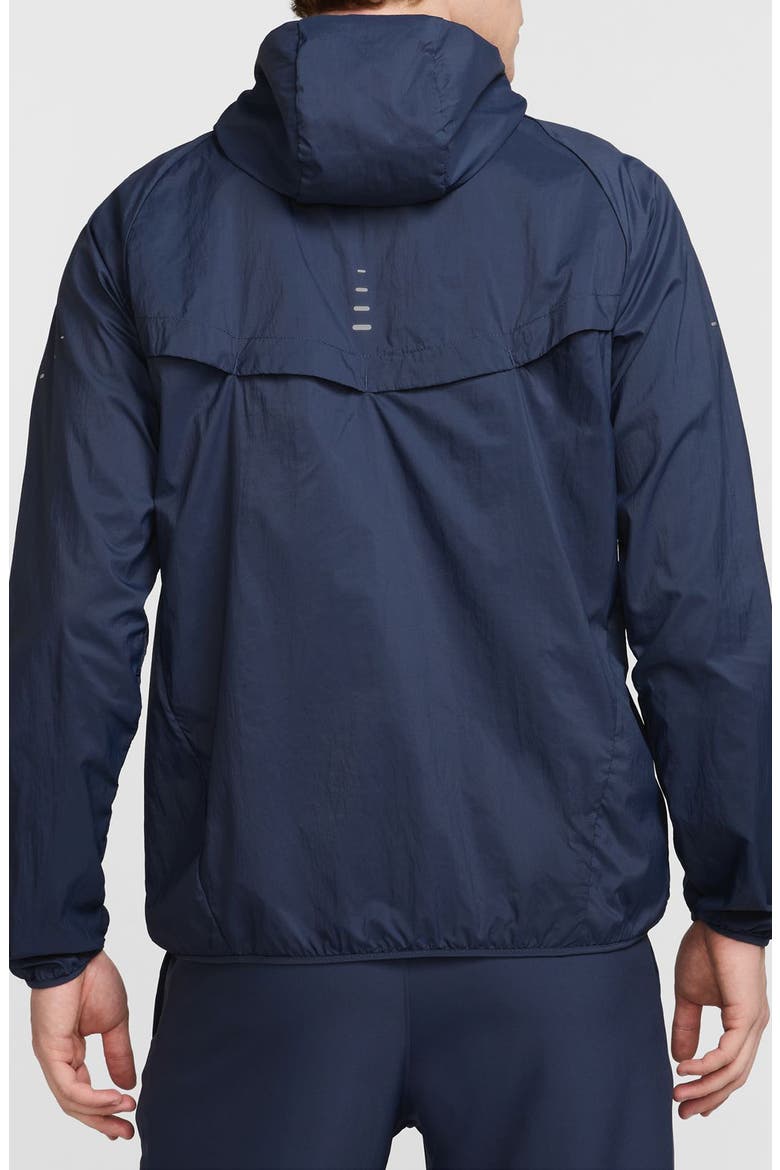 Stride Dri-FIT UV Hooded Running Jacket, Alternate, color, 437 THUNBL/REFSIL