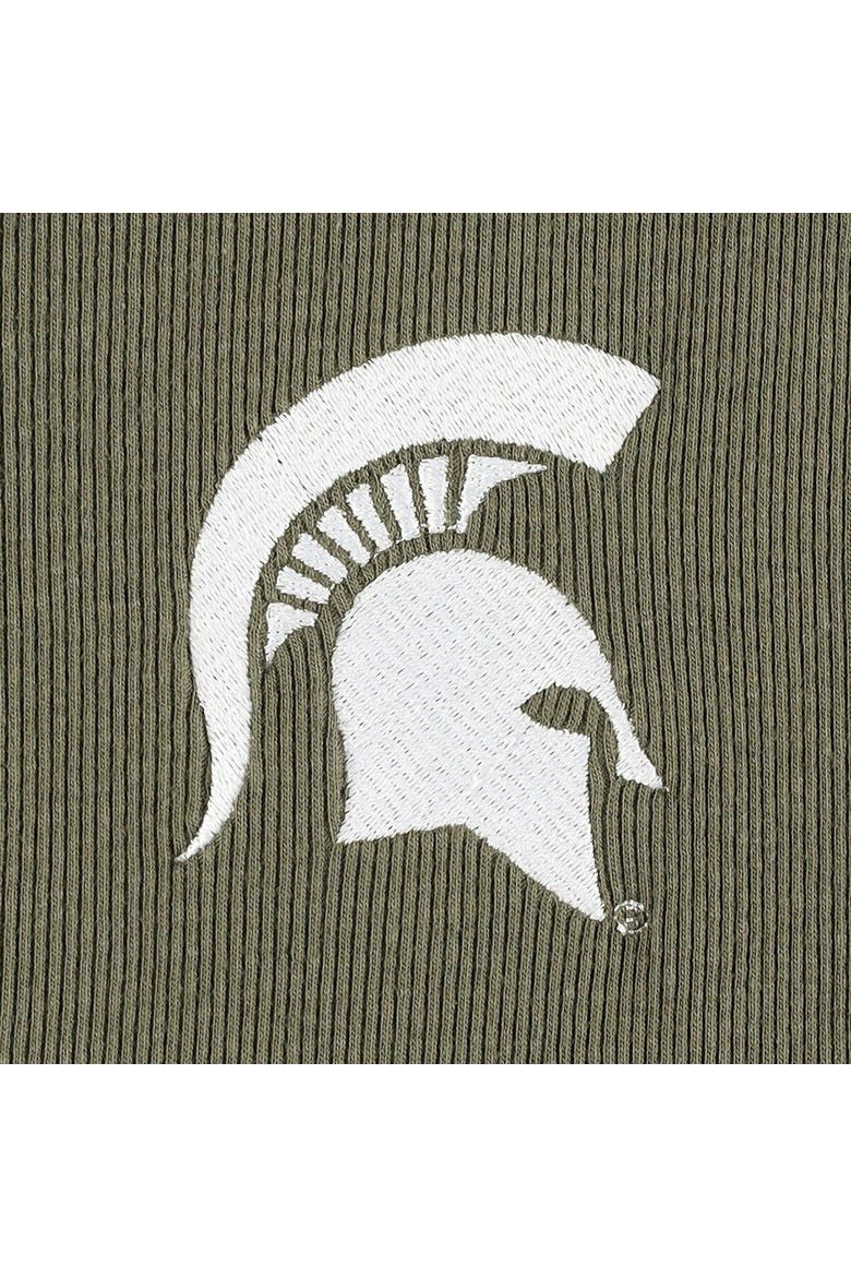 Women's Green Michigan State Spartans Harper Henley Long Sleeve T-Shirt, Alternate, color, Green
