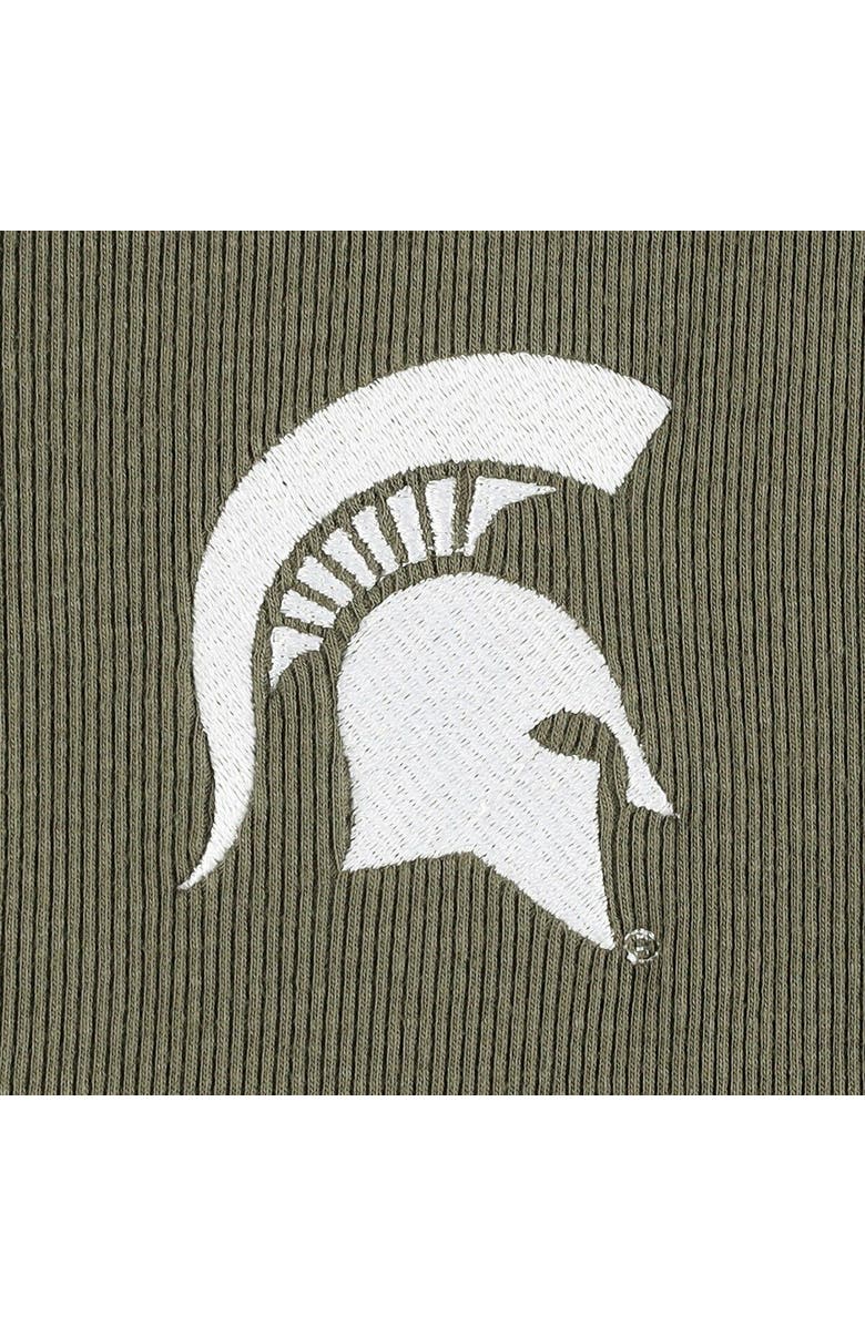 BOXERCRAFT Women's Green Michigan State Spartans Harper Henley Long Sleeve T-Shirt, Alternate, color,