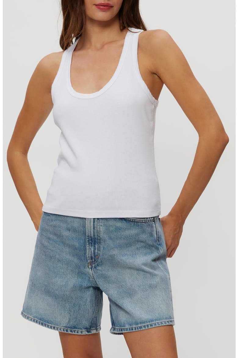 Cher Scoop Neck Tank, Main, color, WHITE