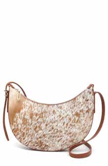 New Amsterdam Leatherworks Silas Genuine Calf Hair Saddle Bag