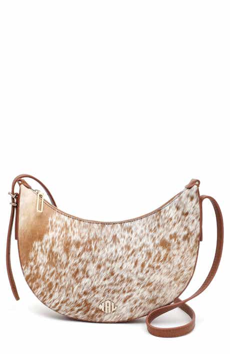 New Amsterdam Leatherworks Silas Genuine Calf Hair Saddle Bag