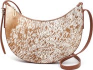 New Amsterdam Leatherworks Silas Genuine Calf Hair Saddle Bag