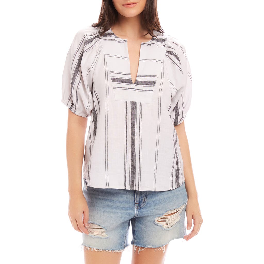 Shop Fifteen Twenty Vienna Stripe Linen Top