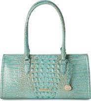 Brahmin Sophia Croc Embossed Leather Satchel