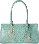 Brahmin Sophia Croc Embossed Leather Satchel