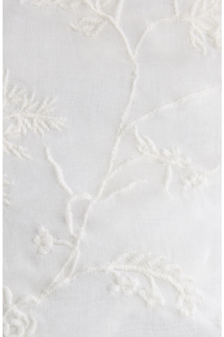 Zoelia Embroidered Cotton & Silk Miniskirt, Alternate, color, WHITE