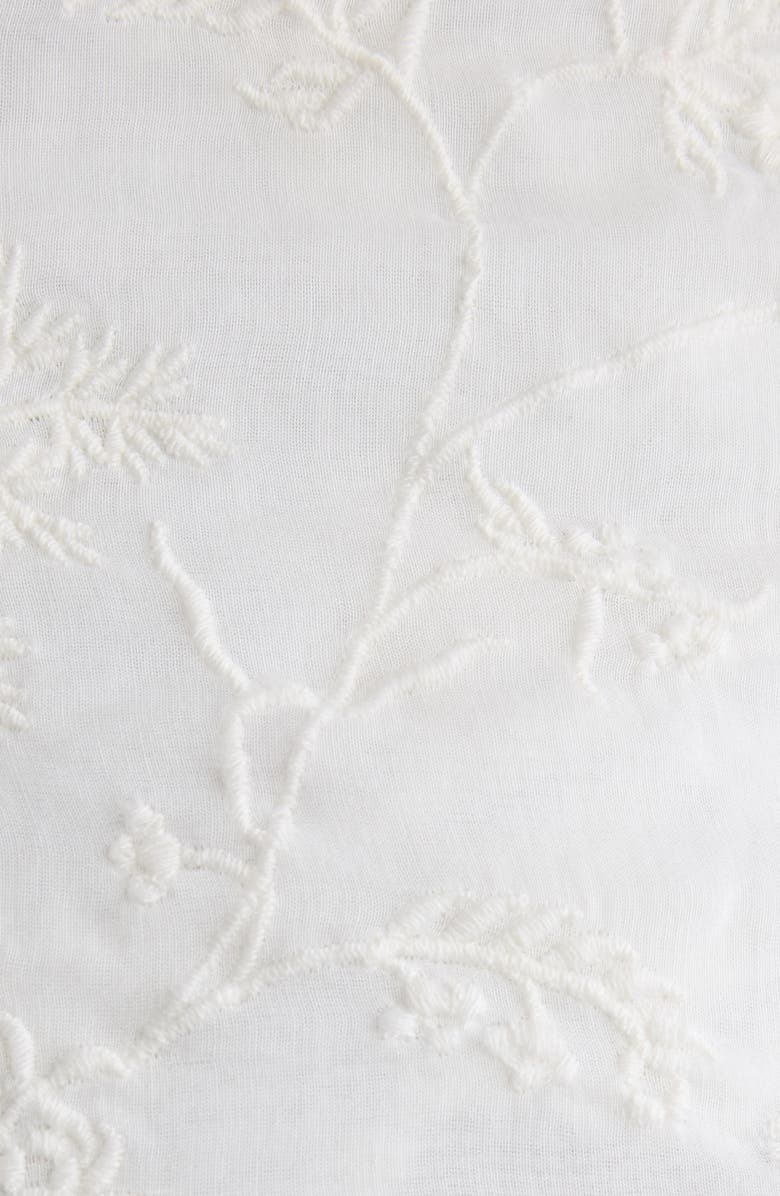 Isabel Marant Zoelia Embroidered Cotton & Silk Miniskirt, Alternate, color, White