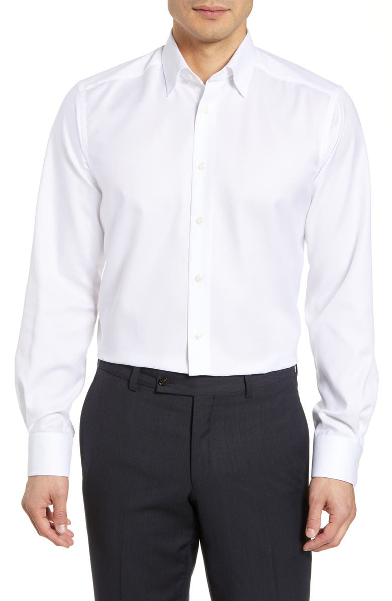 Eton Contemporary Fit Solid Dress Shirt, Main, color,