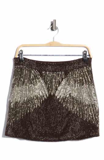 Minnies Beaded Silk Miniskirt