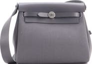 Pre-Owned Hermes Herbag Zip Toile and Leather 20
