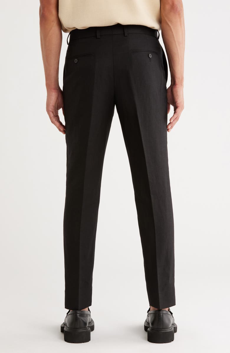 Open Edit Linen Blend Pants, Alternate, color, Black Caviar