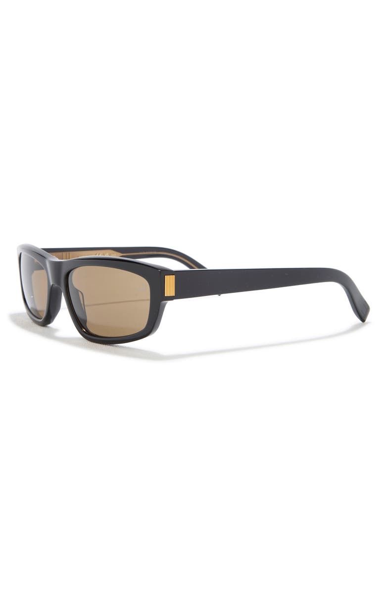 Dunhill 54mm Rectangular Sunglasses, Alternate, color, Black Black Brown