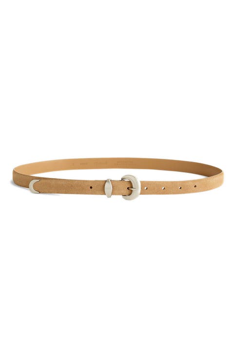 Domed Suede Buckle Belt