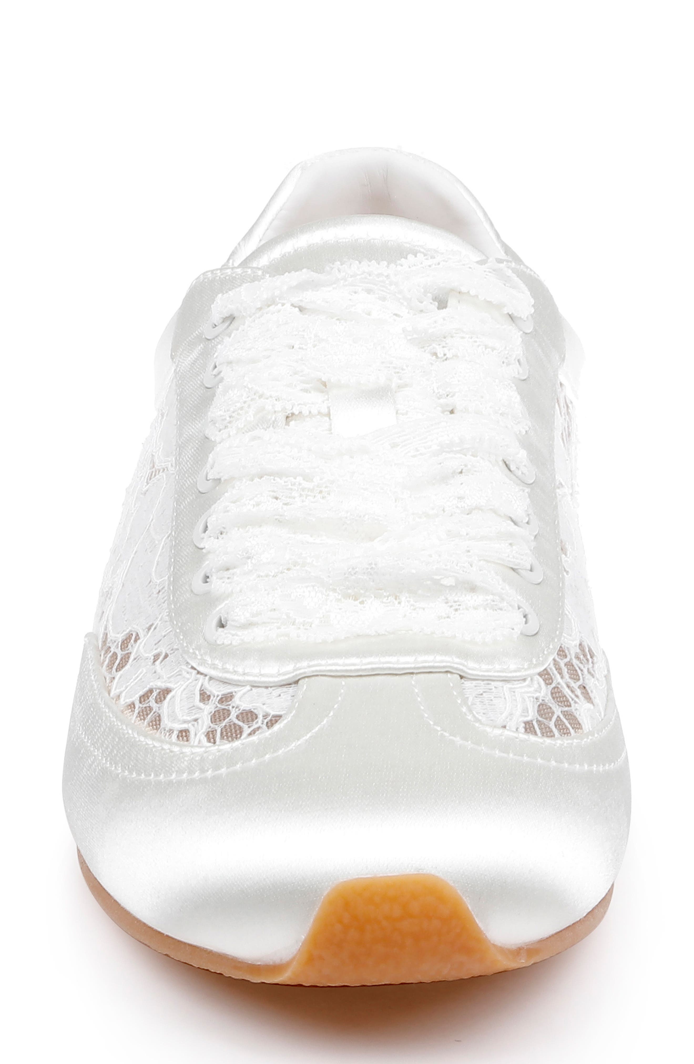 Jewel Badgley Mischka Inez Sneaker, Alternate, color, Ivory Lace