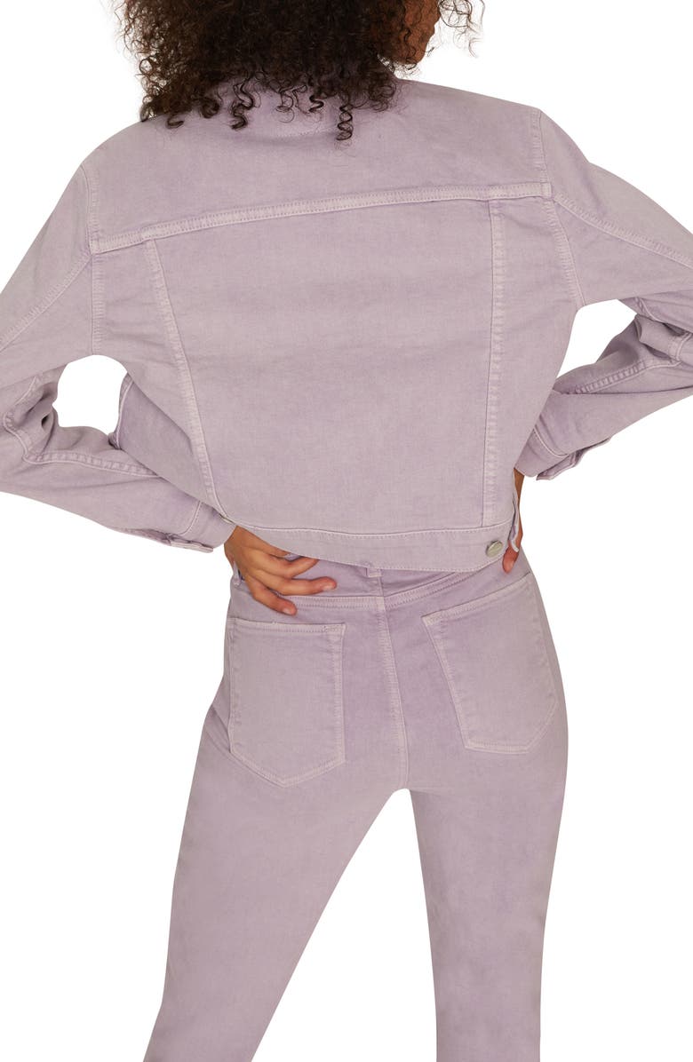 Sanctuary Stevie Crop Denim Trucker Jacket, Alternate, color, 