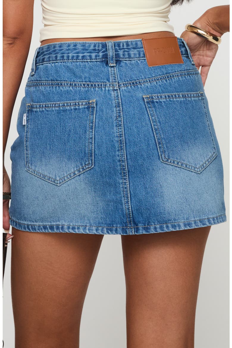Paulette Denim Miniskirt, Alternate, color, BLUE