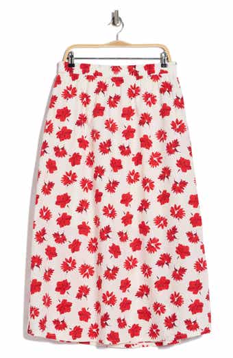 ELIE ELIE TAHARI Printed Cotton Midi Skirt