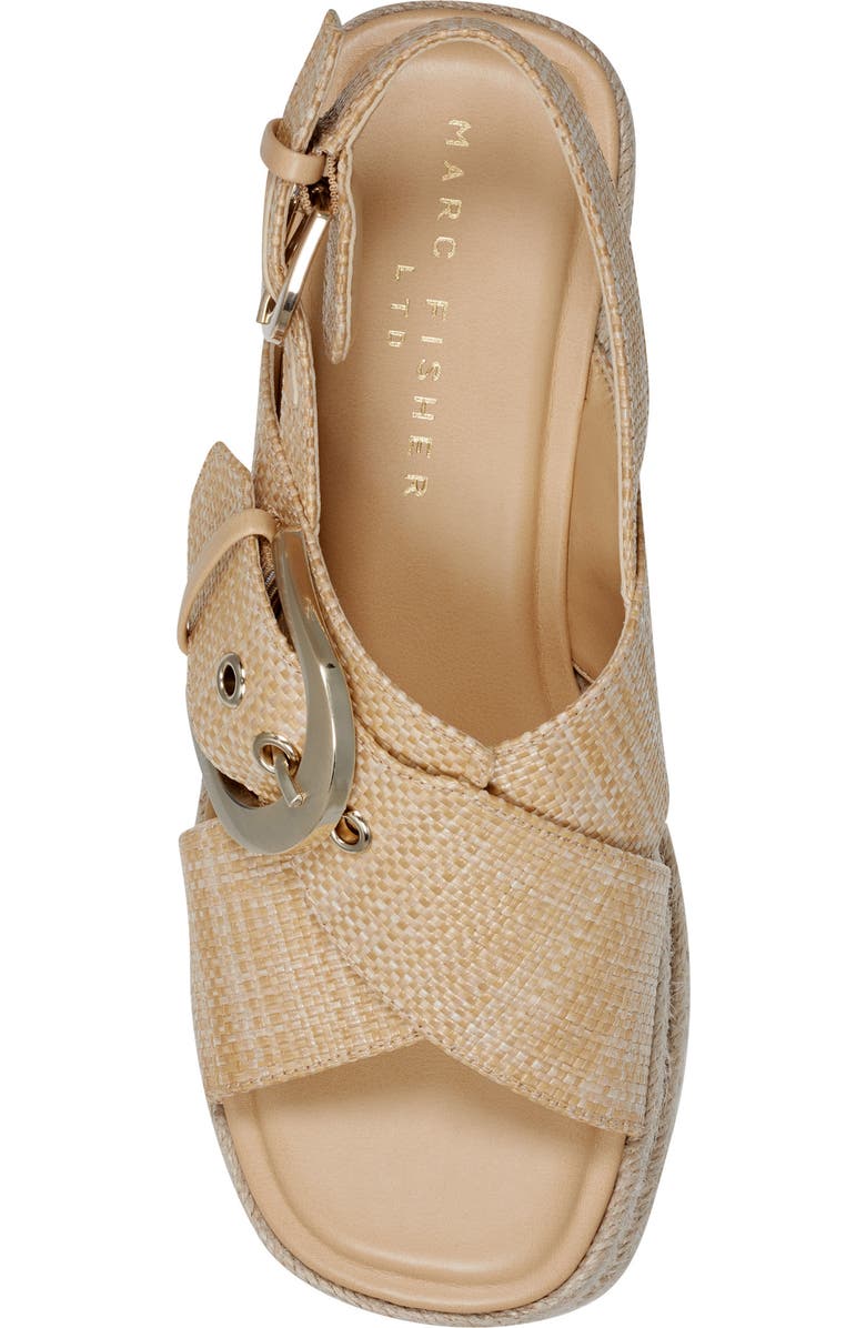 Marc Fisher LTD Renda Slingback Espadrille Platform Wedge Sandal, Alternate, color,