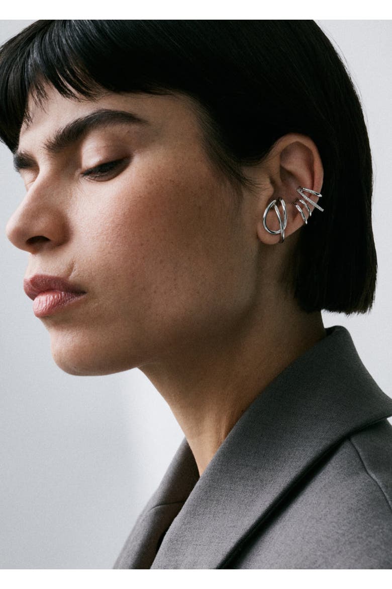 Lower Lobe Cuff, Alternate, color, Silver