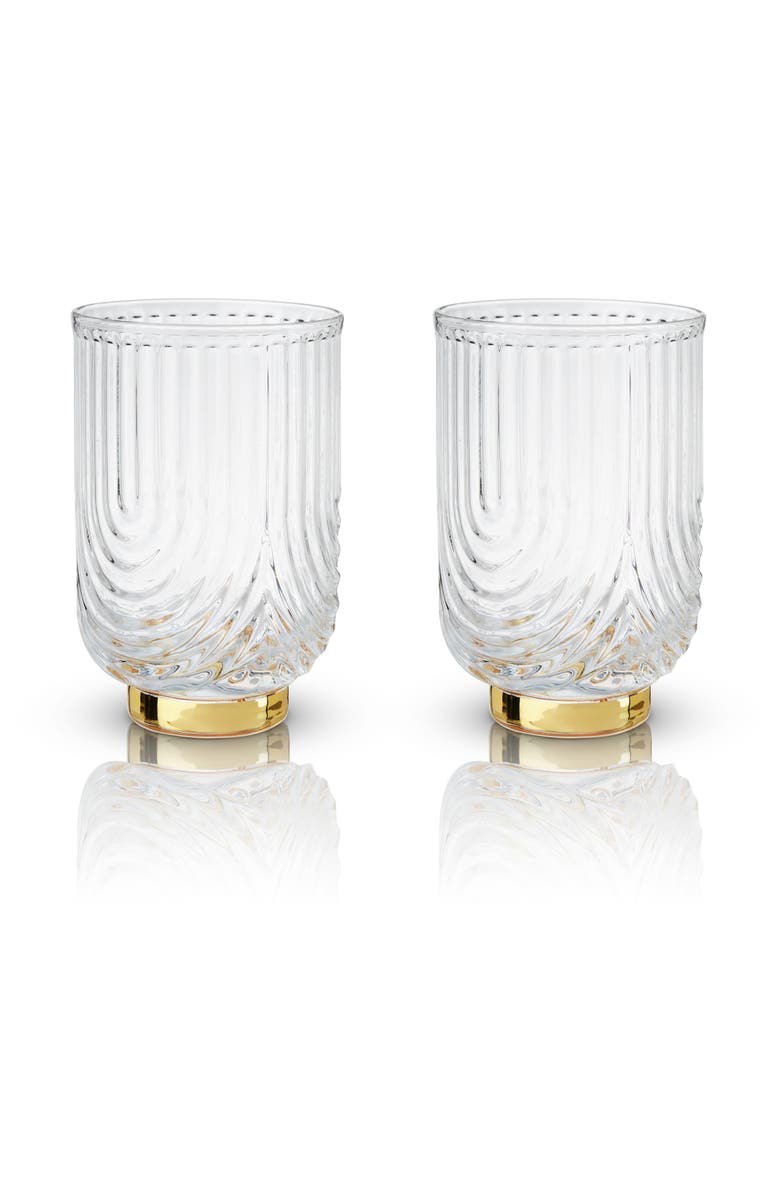 Viski Deco Gatsby Tumblers Set of 2, Main, color, Clear