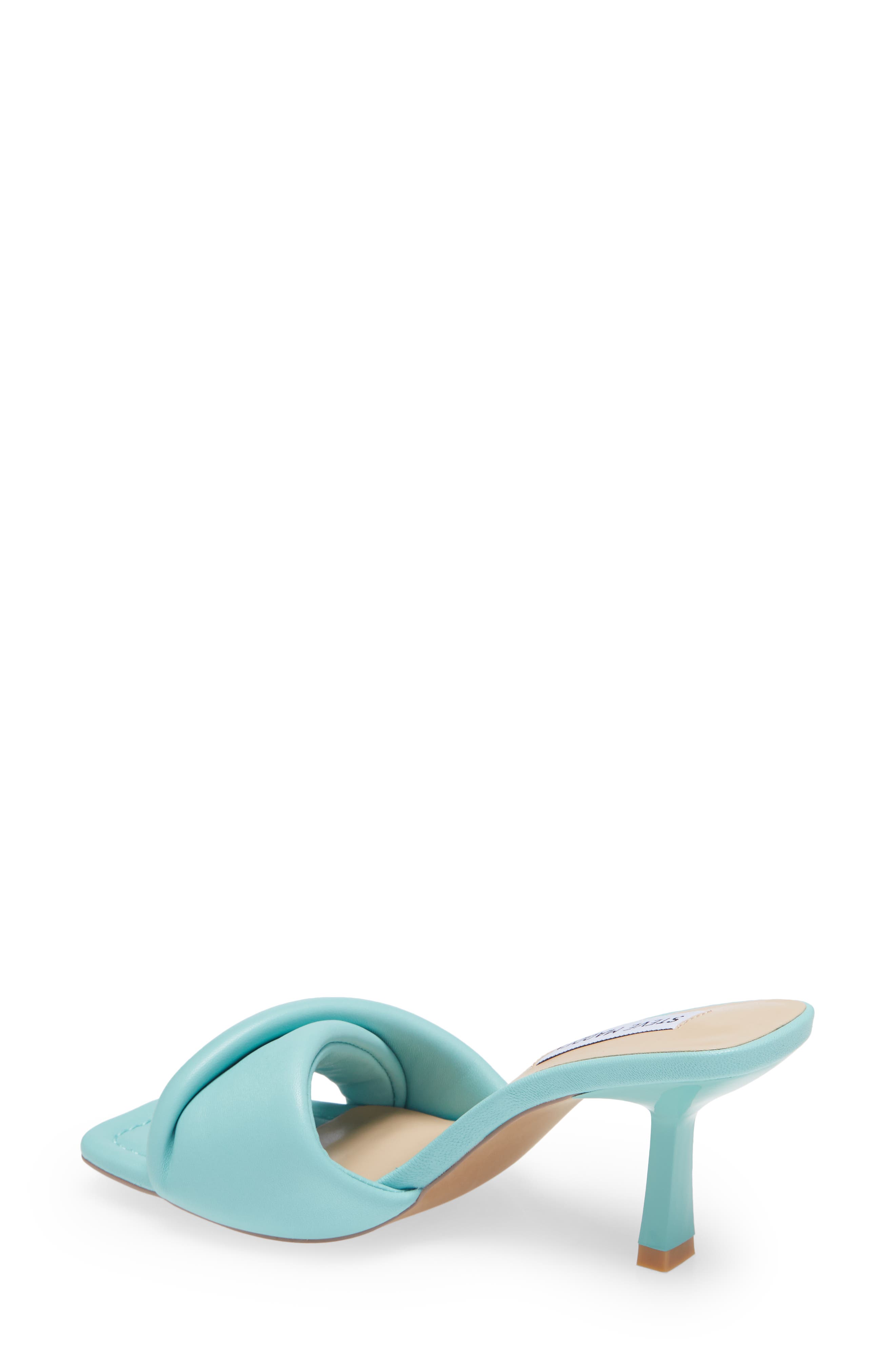 Slide Sandal, Alternate, color, TURQUOISE LEATHER