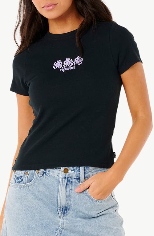 Rip Curl Neon Isles Fitted T-shirt In Black