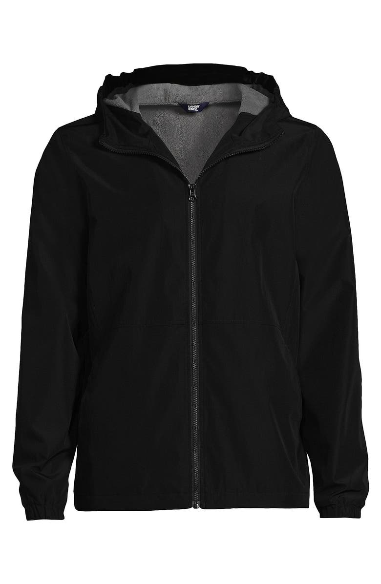 Lands' End School Uniform Rain Jacket, Alternate, color, Black
