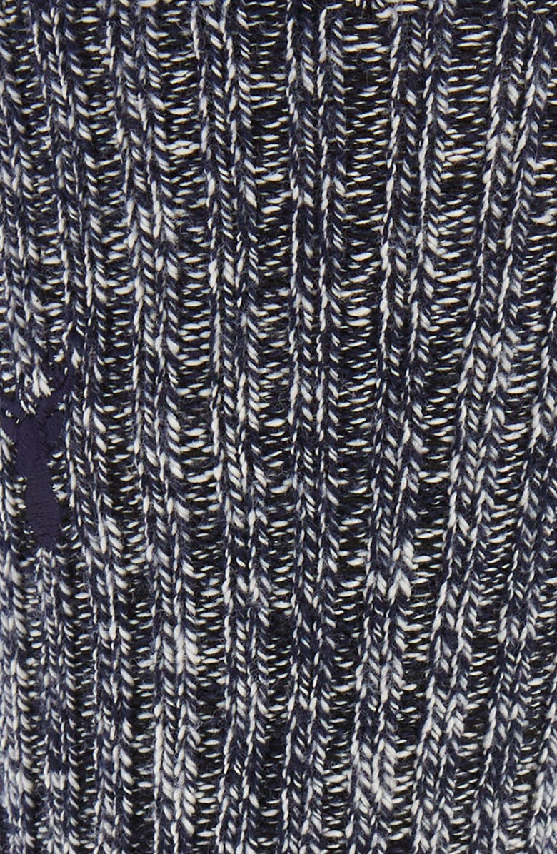 Cole Haan Embroidered Classic Rib Crew Socks, Alternate, color,