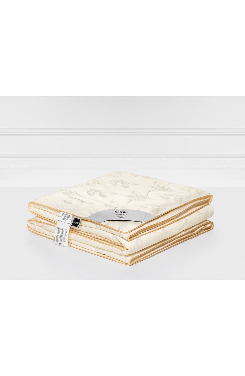 Togas Selena Tussah silk comforter, Main, color, White
