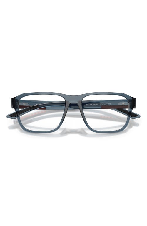 Prada Linea Rossa 52mm Irregular Optical Glasses In Blue