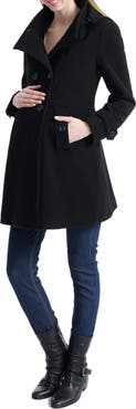 Kimi and Kai Penelope Wool Blend Maternity Trench Coat