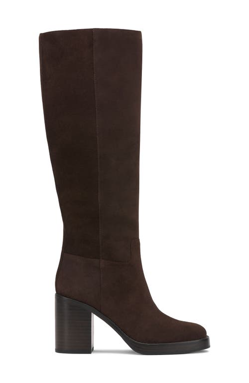 Vince Camuto Womens Gibi Platform Boot Regular Wide Calf Extra Wide Calf In Brown