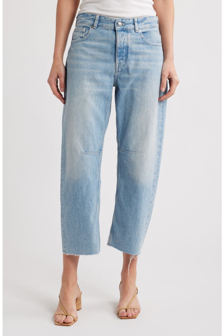 The Petite Darted Barrel Leg Jeans, Main, color, EDMONSON WASH