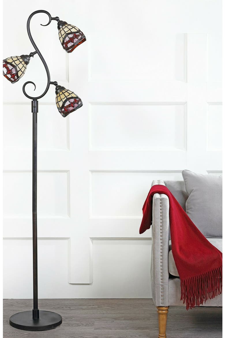 Walker Tiffany-Style 70.5" Multi-Light LED Floor Lamp, Bronze, Alternate, color, Bronze
