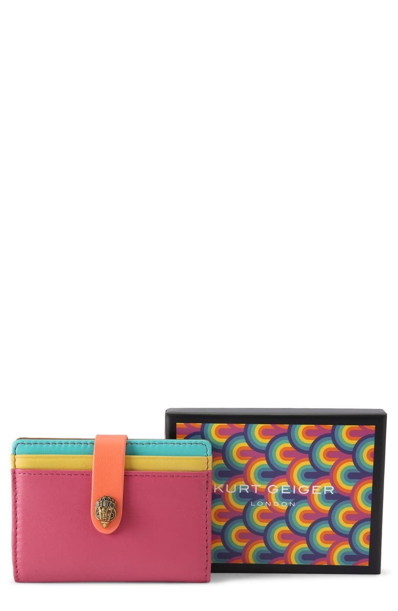 Kurt Geiger London Kensington Colorblock Leather Multicard Holder, Main, color, 