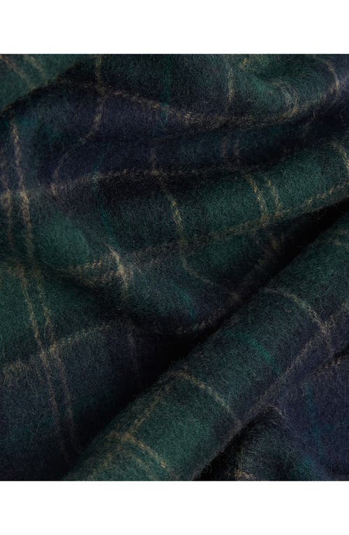 Barbour Tartan Wool Scarf & Gloves Set In Green