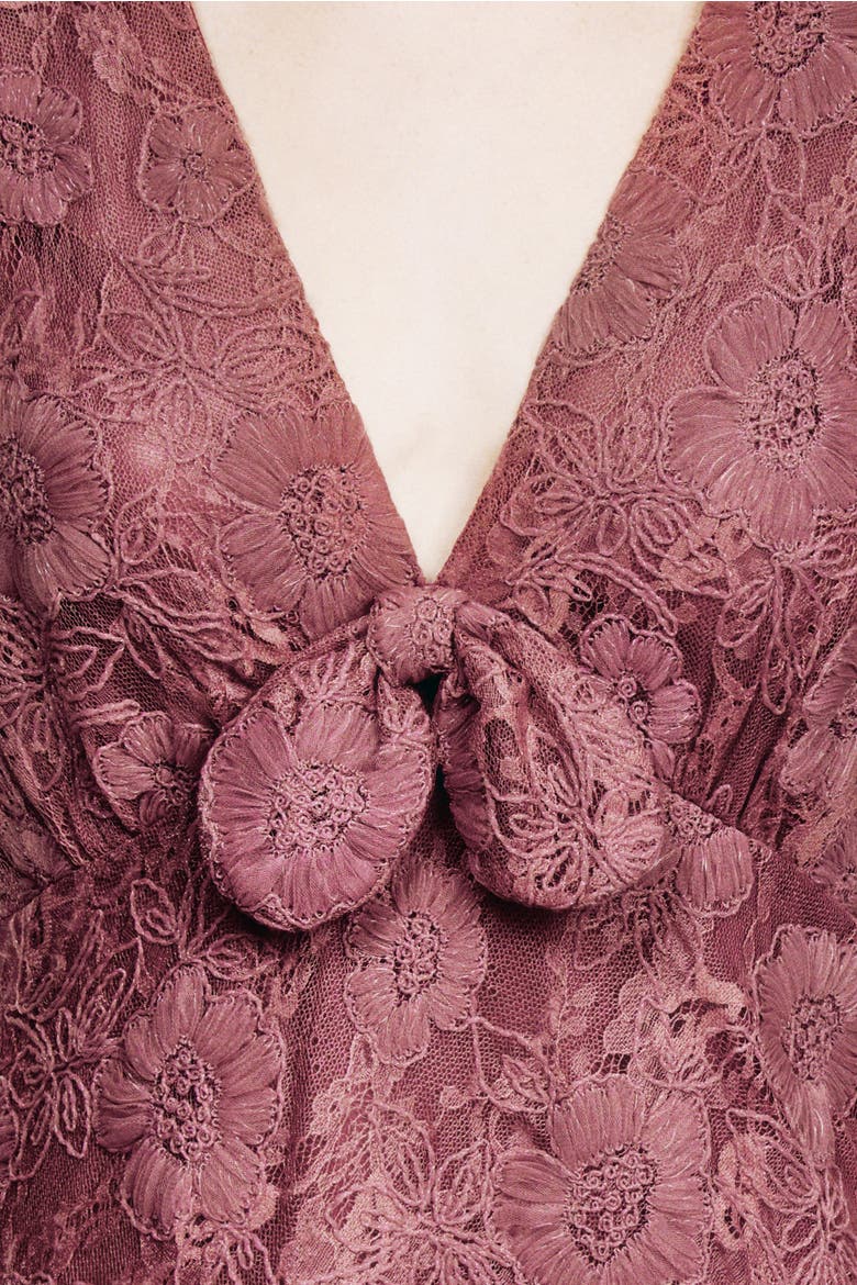 3D Lace Maxi, Alternate, color, Rosewood