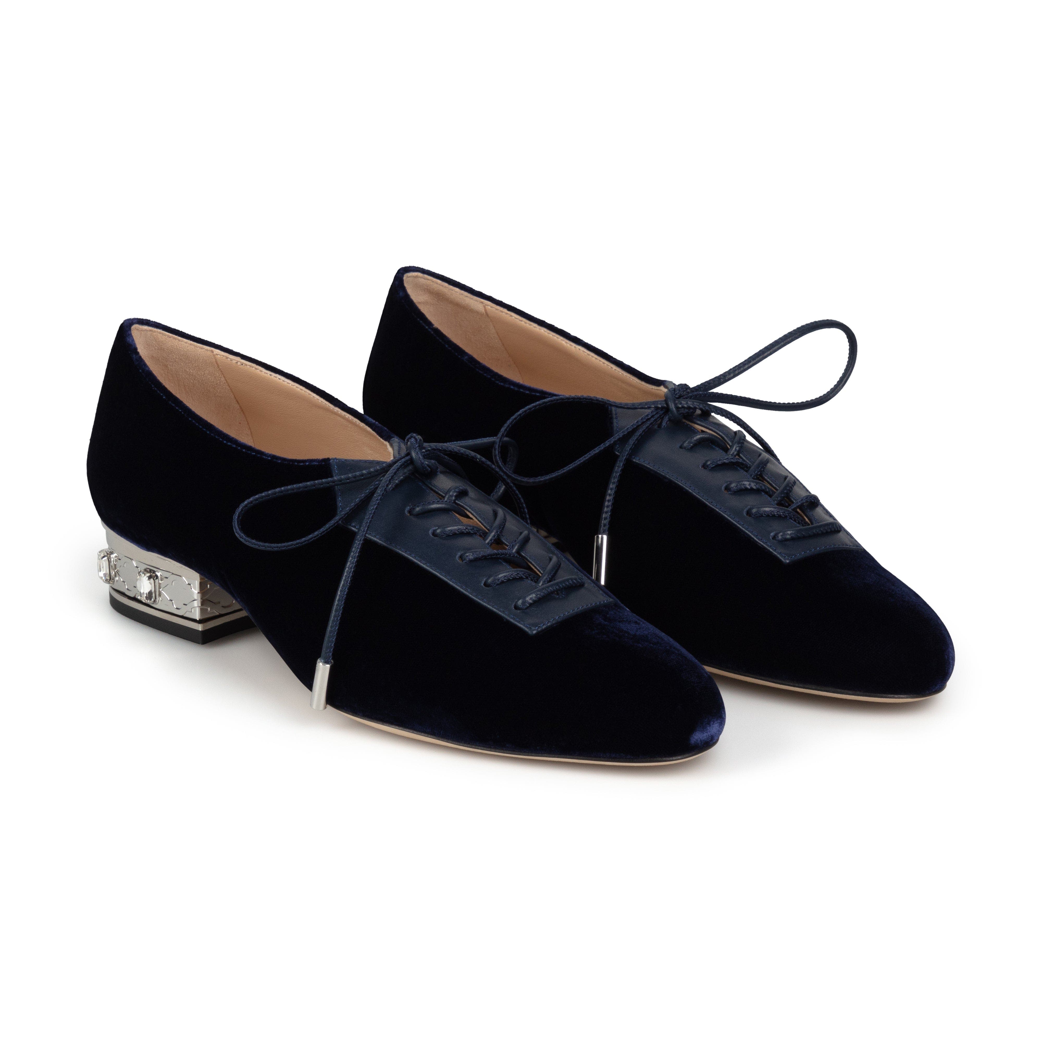 AIMEE ANN LOU Mayumi Lace-up in Velvet, Main, color, 