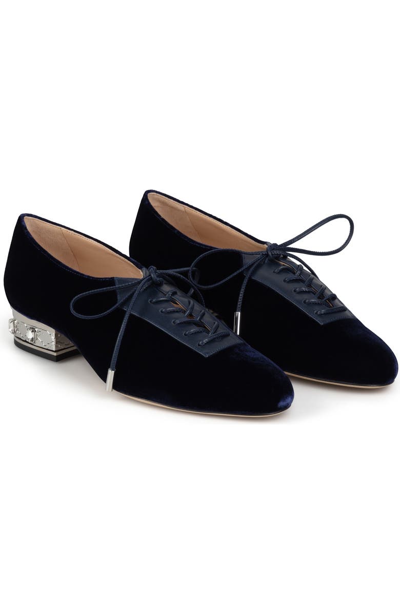 AIMEE ANN LOU Mayumi Lace-up in Velvet, Main, color,