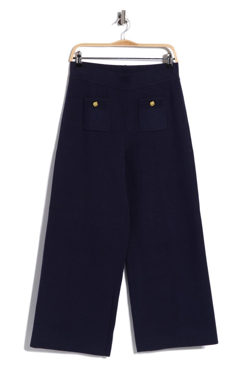Madrid Wide Leg Knit Pants, Alternate, color, MIDNIGHT/ GOLD