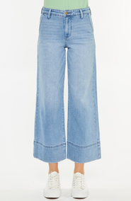 KanCan Darla High Rise Cropped Wide Leg Jeans