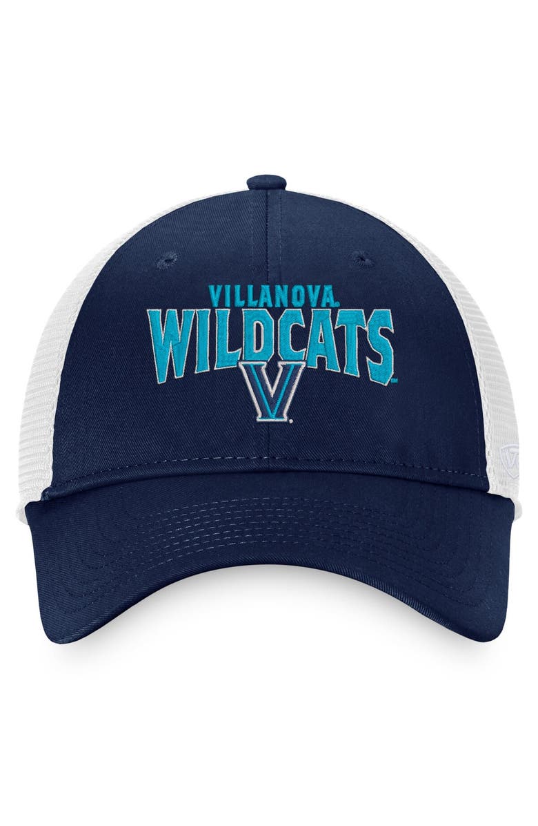 TOP OF THE WORLD Men's Top of the World Navy/White Villanova Wildcats Breakout Trucker Snapback Hat, Alternate, color, 