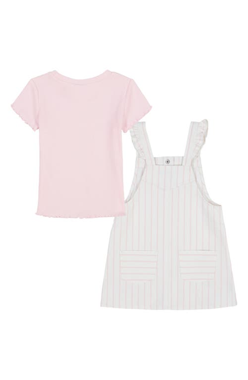 Tommy Hilfiger Kids' Short Sleeve Top & Jumper Dress Set In Pink