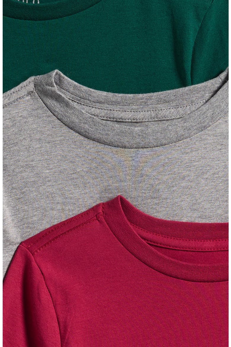 Kids' 3-Pack Stretch Cotton Undershirts, Alternate, color, NEW FOREST