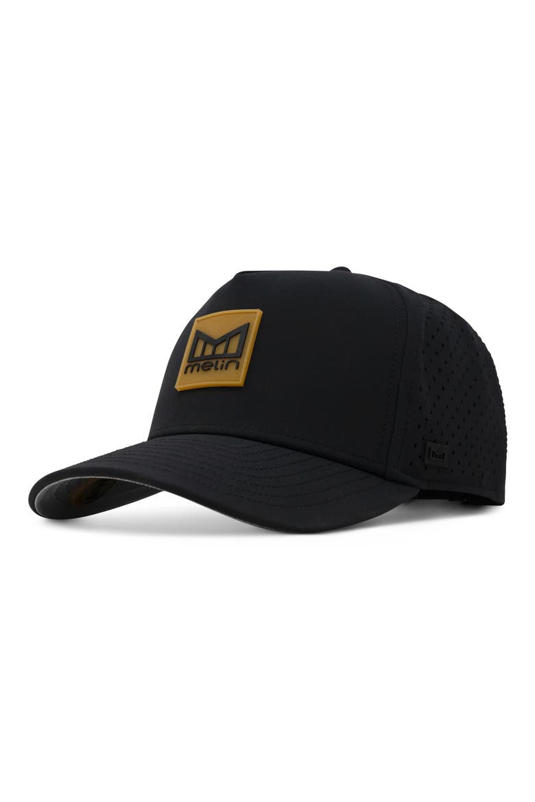 Odysea Stacked Hydro Performance Snapback Hat, Main, color, BLACK/ GUM