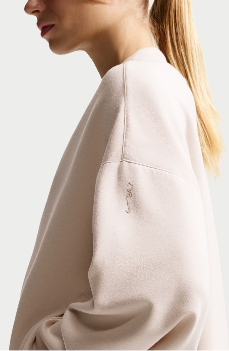 Nike W NK 24.7 DF SOFT KNT FULL ZIP, Alternate, color, 104 Light Orewood Brown